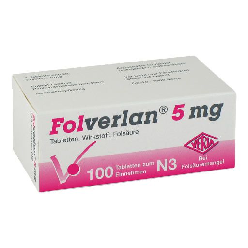 FOLVERLAN 5 mg Tabletten* 100 St
