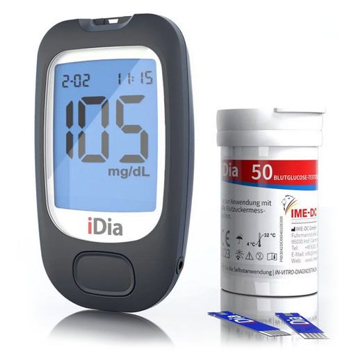 IDIA IME-DC Blutzuckermessgerät Spar-Set mg/dl 1 St
