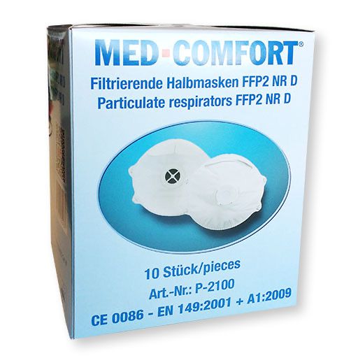 MED-COMFORT FFP2 NR D - Filtrierende Halbmaske m. Ventil 10 St