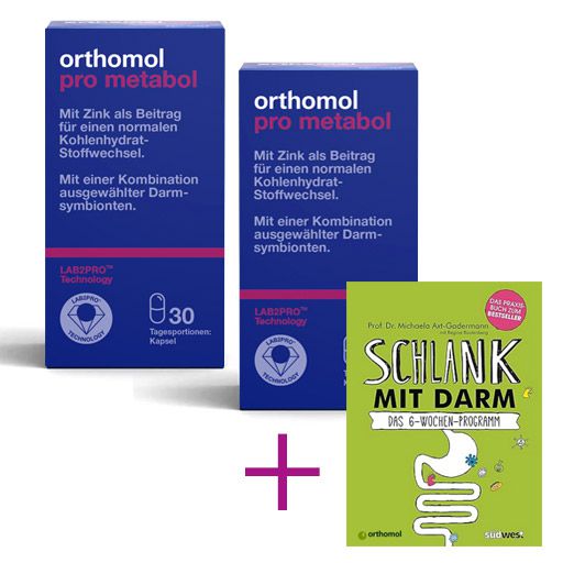 SET: 2x ORTHOMOL pro metabol + Buch 1 St