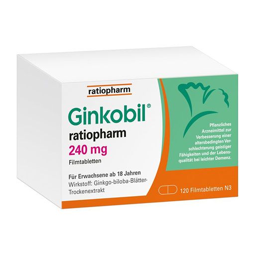 GINKOBIL-ratiopharm 240 mg mit Ginkgo biloba* 120 St