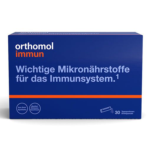 ORTHOMOL Immun Direktgranulat Himbeer/Menthol 30 St  
