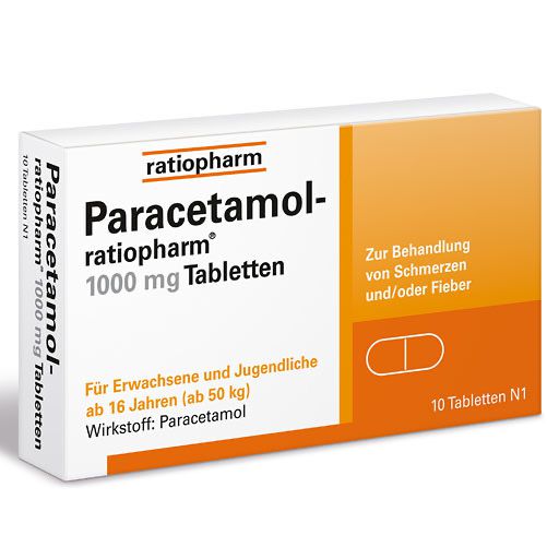 PARACETAMOL-ratiopharm 1.000 mg Tabletten* 10 St