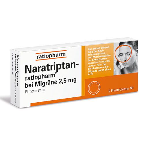NARATRIPTAN-ratiopharm bei Migräne Filmtabletten* 2 St