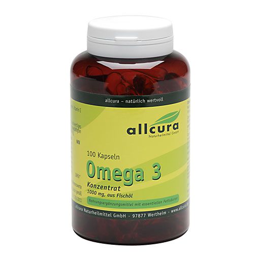 OMEGA-3 KONZENTRAT aus Fischöl 1000 mg Kapseln 100 St  