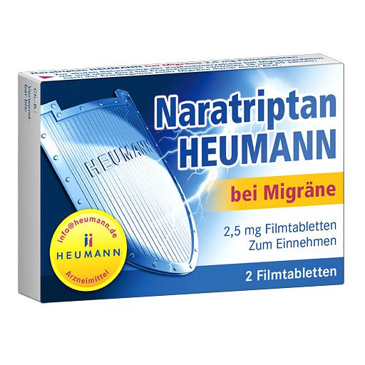 NARATRIPTAN Heumann bei Migräne 2,5 mg Filmtabl.* 2 St