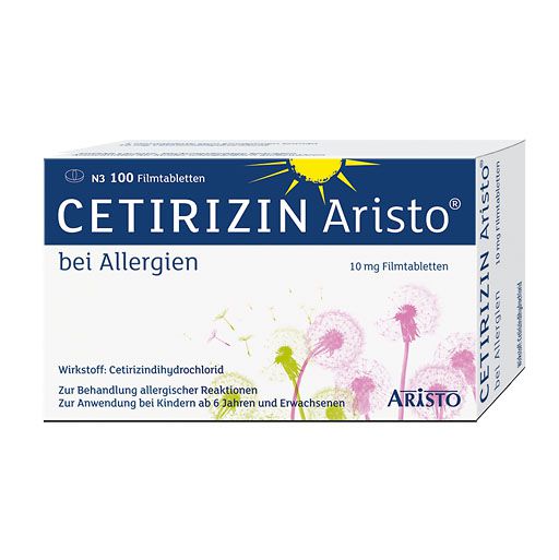 CETIRIZIN Aristo bei Allergien 10 mg Filmtabletten* 100 St