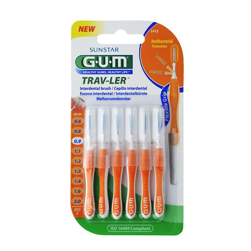 GUM TRAV-LER 0,9mm Kerze orange Intendent.+6Kappen 6 St