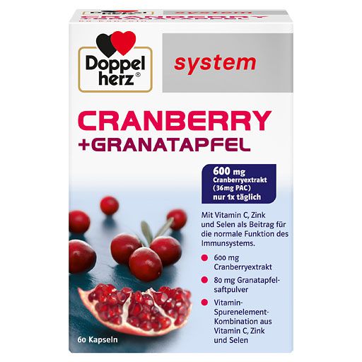 DOPPELHERZ Cranberry+Granatapfel system Kapseln 60 St  