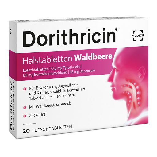 DORITHRICIN Halstabletten Waldbeere* 20 St