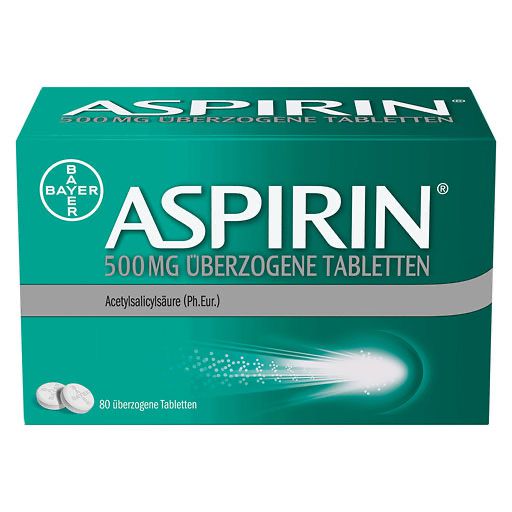 ASPIRIN 500 mg überzogene Tabletten* 80 St
