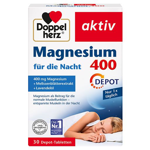 DOPPELHERZ Magnesium 400 für die Nacht Tabletten 30 St  