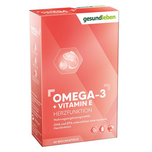GESUND LEBEN Omega-3 1.000 mg Kapseln+Vitamin E 60 St  