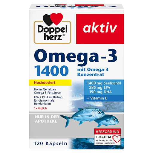 DOPPELHERZ Omega-3 1. 400 Kapseln