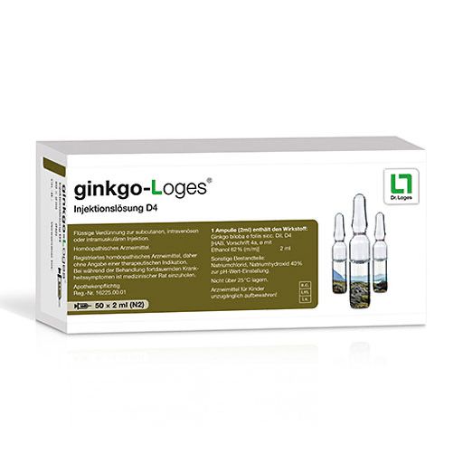 GINKGO-LOGES Injektionslösung D 4 Ampullen* 50x2 ml