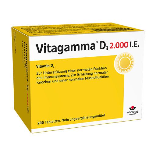 VITAGAMMA D3 2.000 I. E. Vitamin D3 NEM Tabletten 200 St  