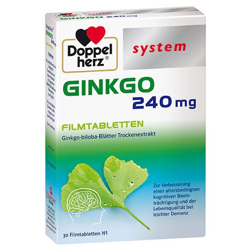 DOPPELHERZ Ginkgo 240 mg system Filmtabletten* 30 St