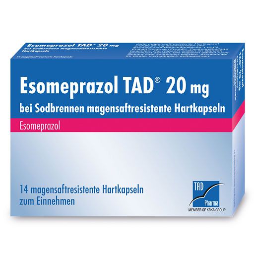 ESOMEPRAZOL TAD 20 mg bei Sodbrennen msr. Hartkaps.* 14 St