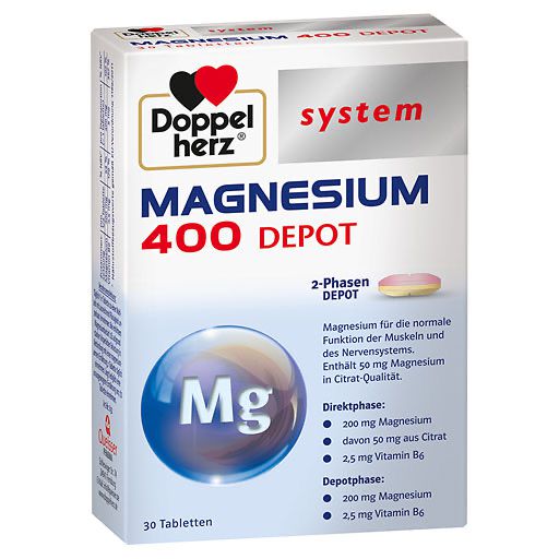 DOPPELHERZ Magnesium 400 Depot system Tabletten 30 St  