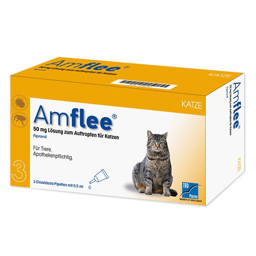 AMFLEE 50 mg Spot-on Lösung z. Auftropfen f. Katzen<sup> 6</sup>  3 St