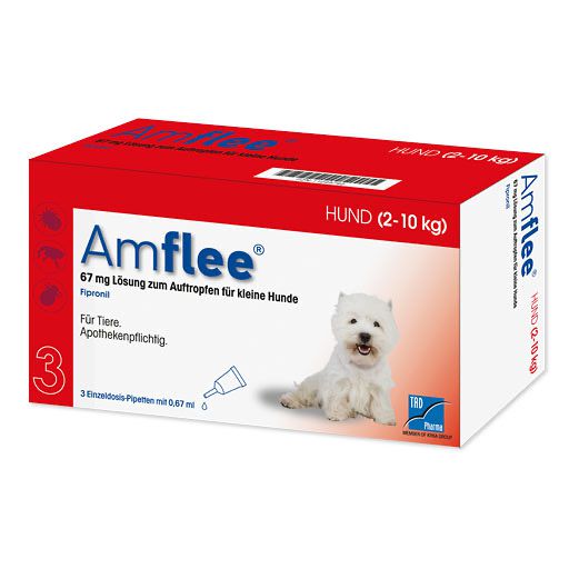 AMFLEE 67 mg Spot-on Lsg. f. kleine Hunde 2-10kg<sup> 6</sup>  3 St