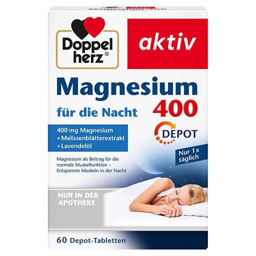 DOPPELHERZ Magnesium 400 für die Nacht Tabletten 60 St  