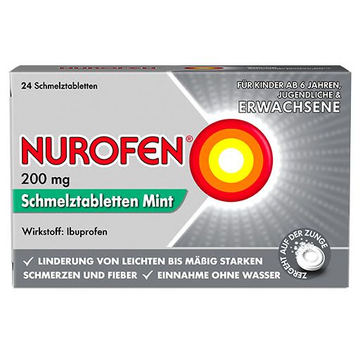 NUROFEN 200 mg Schmelztabletten Mint* 24 St