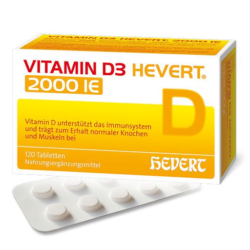 VITAMIN D3 HEVERT 2.000 I. E. Tabletten 120 St  