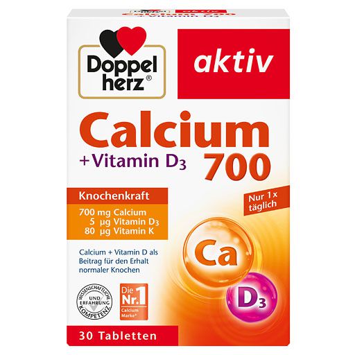 DOPPELHERZ Calcium 700+Vitamin D3 Tabletten 30 St  
