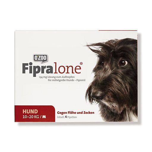 FIPRALONE SPOT-ON 134 mg gegen Zecken, Flöhe & Haarlinge für Hunde (10-20 kg)<sup> 6</sup>  4 St