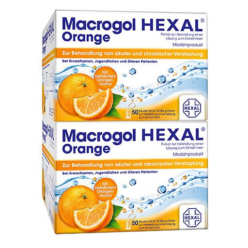 MACROGOL HEXAL Orange Plv. z. Her. e. Lsg. z. Einn. Btl. 100 St