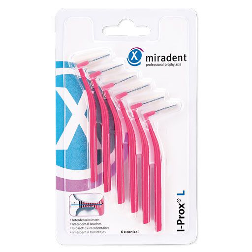 MIRADENT Interdentalbürste I-Prox L 0,4 mm pink 6 St
