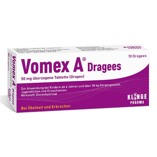 VOMEX A Dragees 50 mg überzogene Tabletten* 10 St