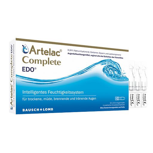 ARTELAC Complete EDO Augentropfen für trockene/tränende Augen 10x0,5 ml