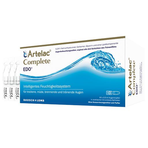 ARTELAC Complete EDO Augentropfen für trockene/tränende Augen 60x0,5 ml