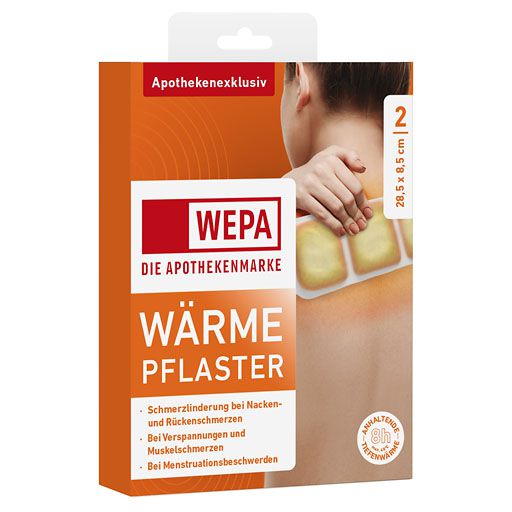 WÄRMEPFLASTER Nacken/Rücken 8,5x28,5 cm WEPA 2 St