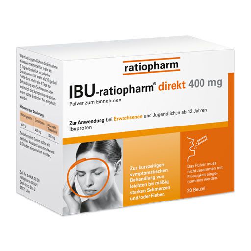 IBU-RATIOPHARM direkt 400 mg Pulver zum Einnehmen* 20 St