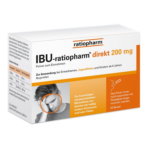 IBU-RATIOPHARM direkt 200 mg Pulver zum Einnehmen* 20 St
