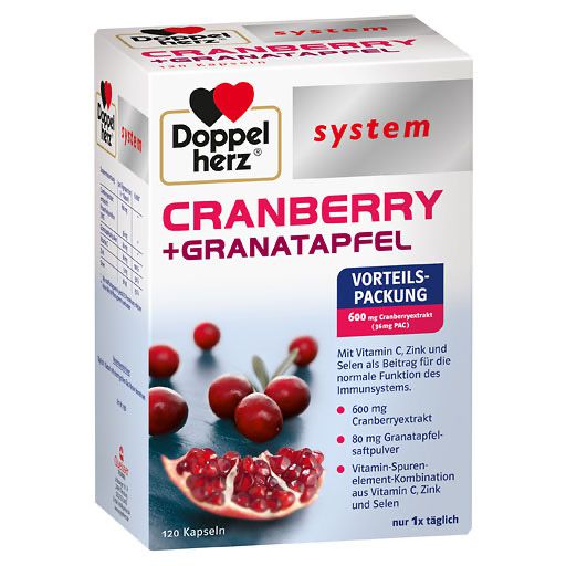 DOPPELHERZ Cranberry+Granatapfel system Kapseln 120 St  