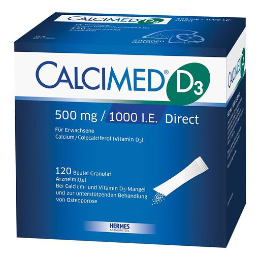 CALCIMED D3 500 mg/1000 I. E. Direct Granulat* 120 St