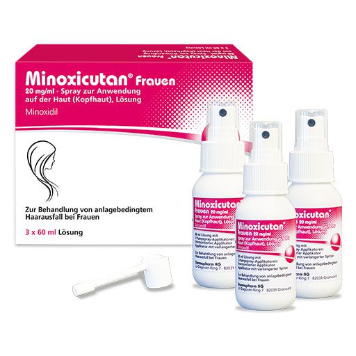 MINOXICUTAN Frauen 20 mg/ml Spray* 3x60 ml