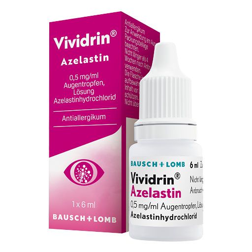 VIVIDRIN Azelastin 0,5 mg/ml Augentropfen bei Heuschnupfen und Allergien* 6 ml