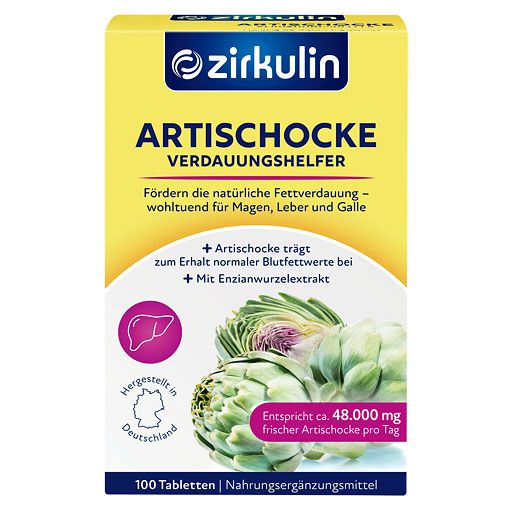 ZIRKULIN Artischocke plus Enzian Tabletten 100 St  