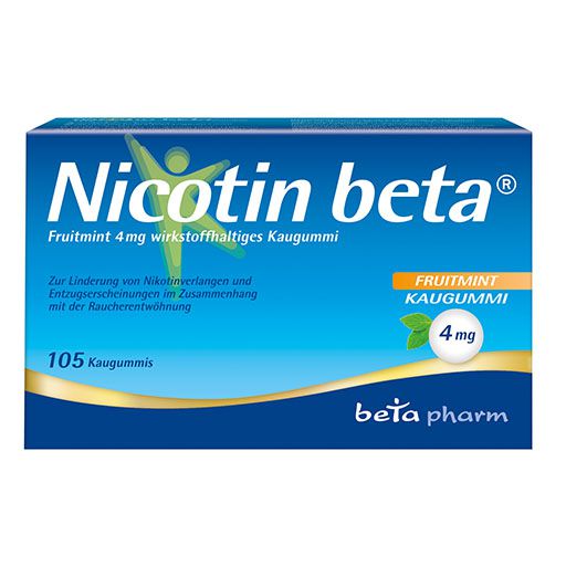 NICOTIN beta Fruitmint 4 mg wirkstoffhalt. Kaugummi* 105 St