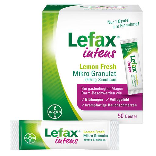 LEFAX intens Lemon Fresh Mikro Granul.250 mg Sim. 50 St