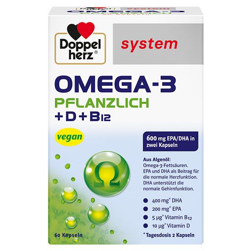 DOPPELHERZ Omega-3 pflanzlich system Kapseln 60 St  