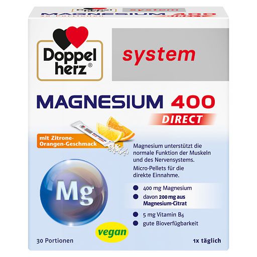 DOPPELHERZ Magnesium 400 DIRECT system Pellets 30 St  