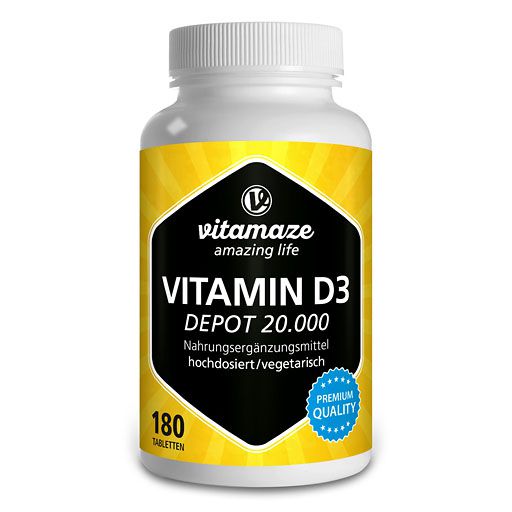 VITAMIN D3 20.000 I. E. Depot hochdosiert Tabletten 180 St  