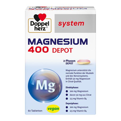 DOPPELHERZ Magnesium 400 Depot system Tabletten 60 St  