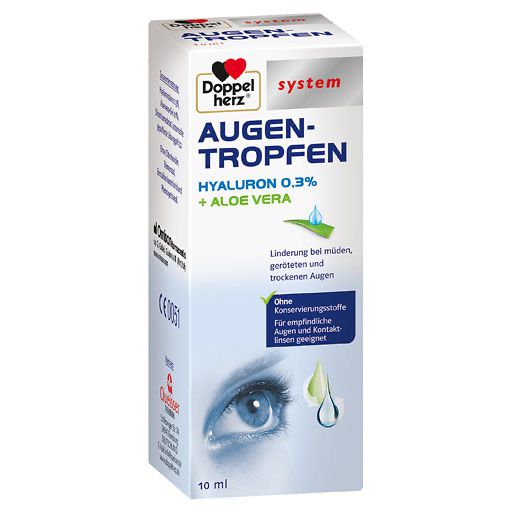 DOPPELHERZ Augen-Tropfen Hyaluron 0,3% system 10 ml